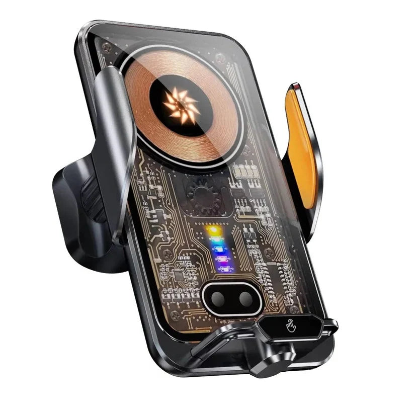 Car Phone Mount Auto-Clamping 66W Wireless Air Vent Clip