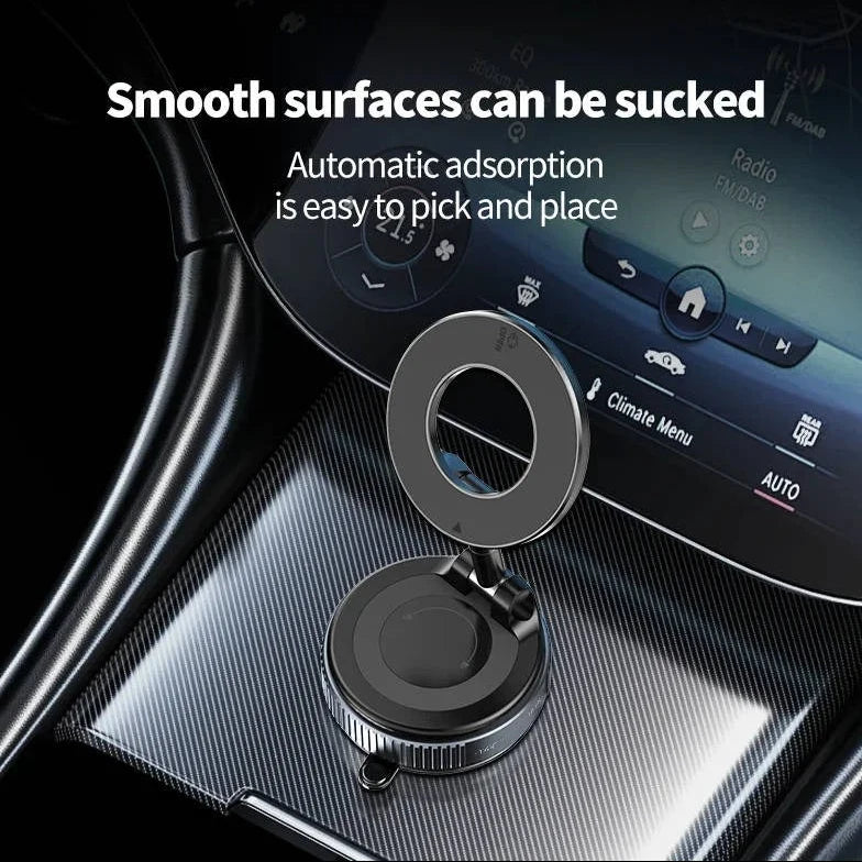 Car Phone Mount Magnetic 360° Rotation Suction & Adhesive