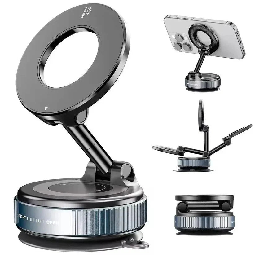 Car Phone Mount Magnetic 360° Rotation Suction & Adhesive