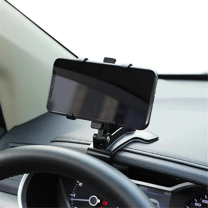 Car Phone Mount Universal 360-Degree Rotation One-Hand Release