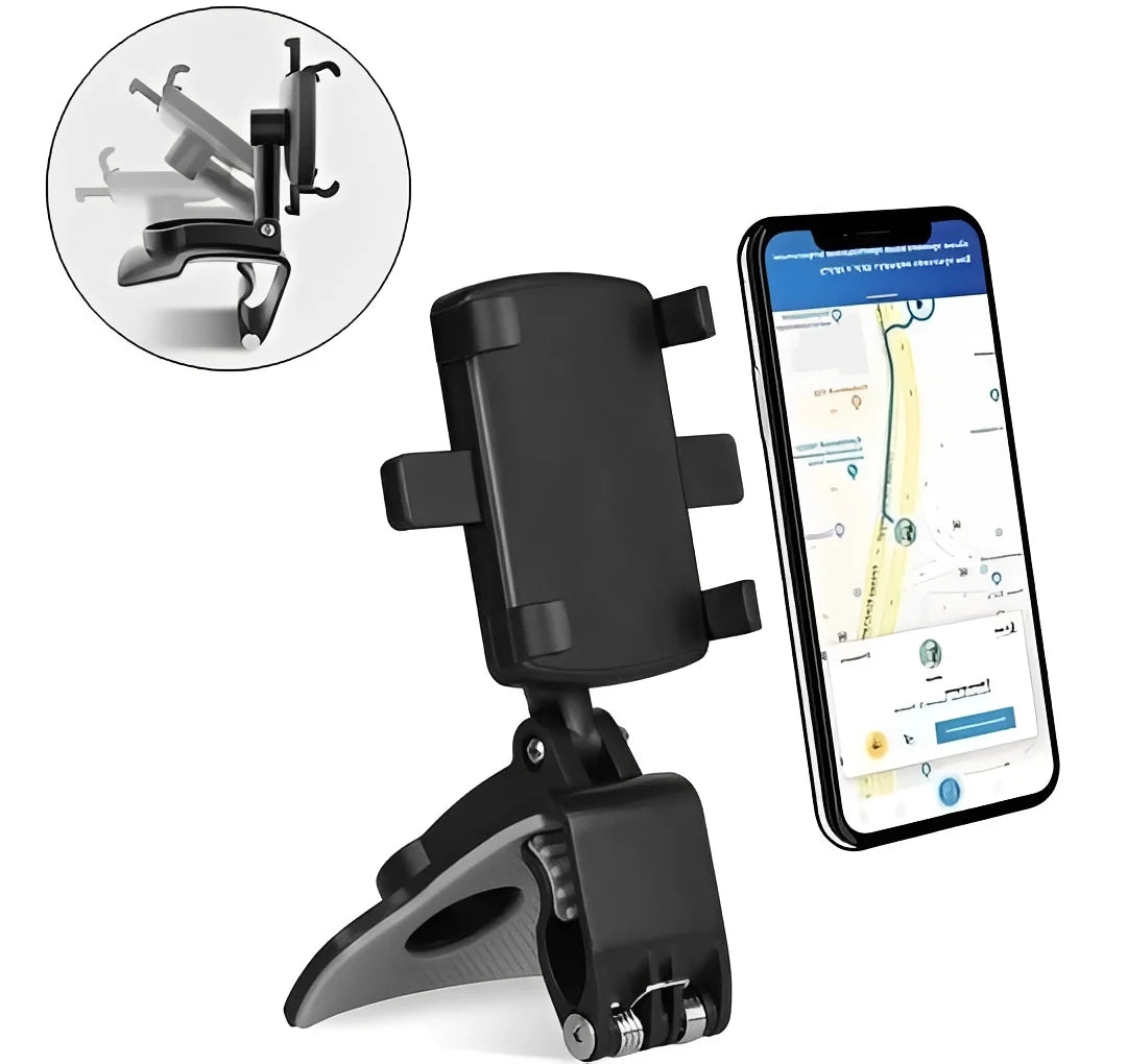 Car Phone Mount Universal 360-Degree Rotation One-Hand Release