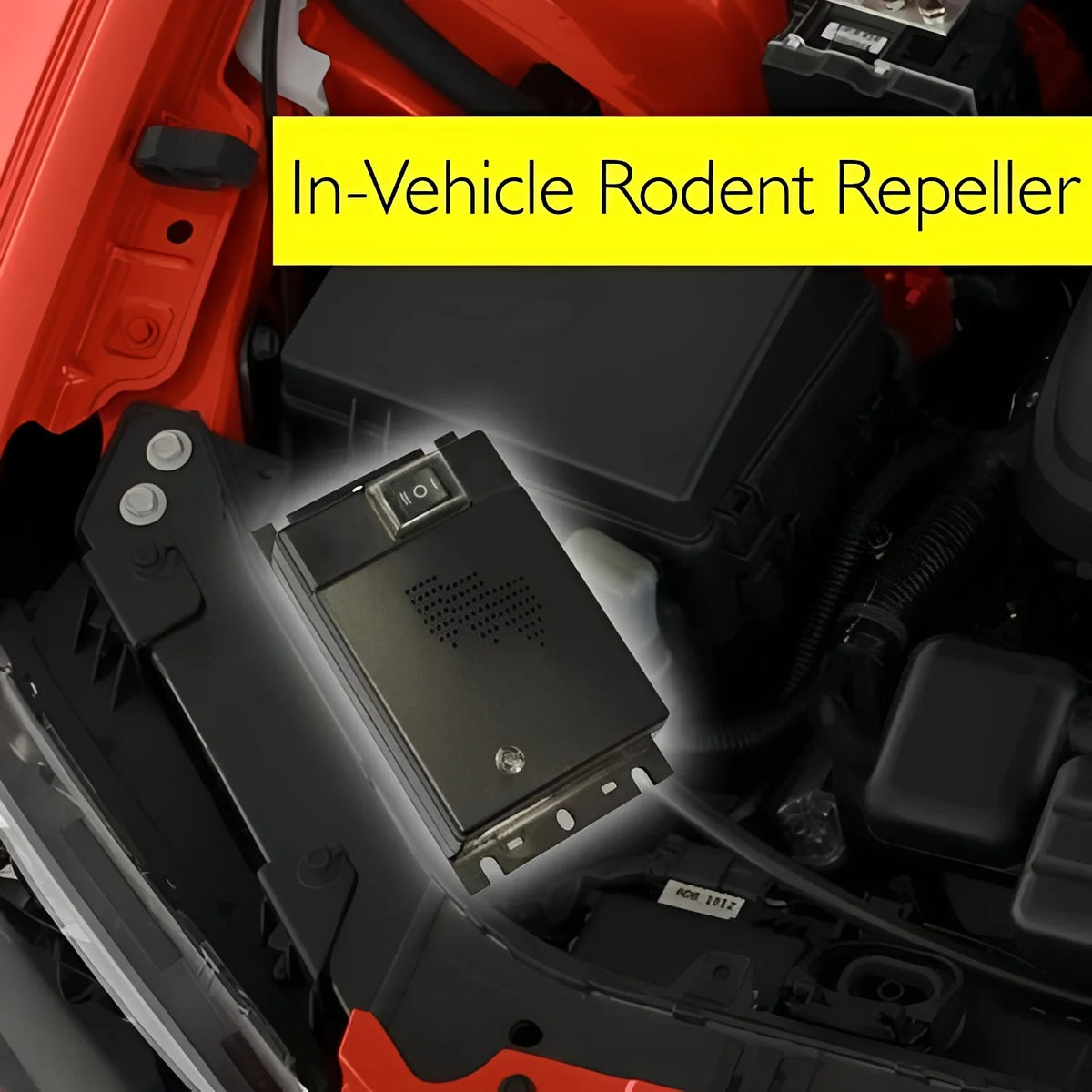 Car Rodent Repeller Ultrasonic 300 Sq Ft Battery-Powered
