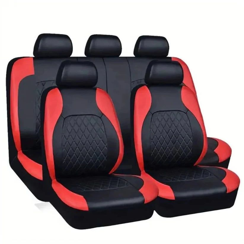 Car Seat Covers 5-Seater Waterproof PU Leather Airbag Compatible