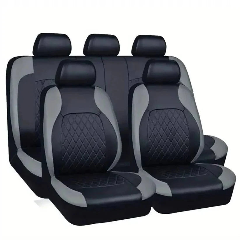 Car Seat Covers 5-Seater Waterproof PU Leather Airbag Compatible
