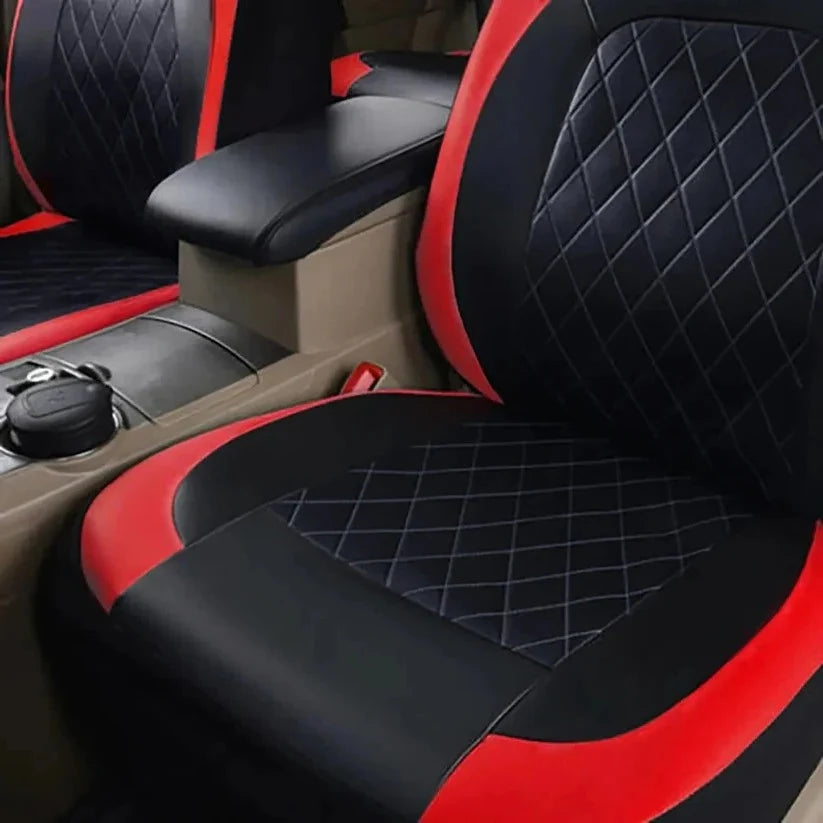 Car Seat Covers 5-Seater Waterproof PU Leather Airbag Compatible