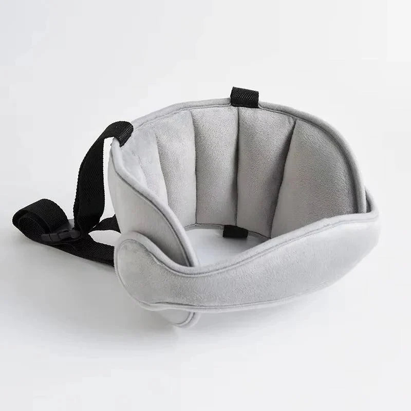 Car Seat Head Support Padded Cotton & Adjustable Strap