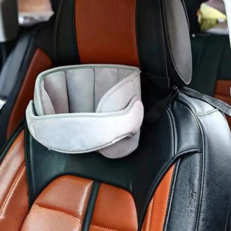 Car Seat Head Support Padded Cotton & Adjustable Strap