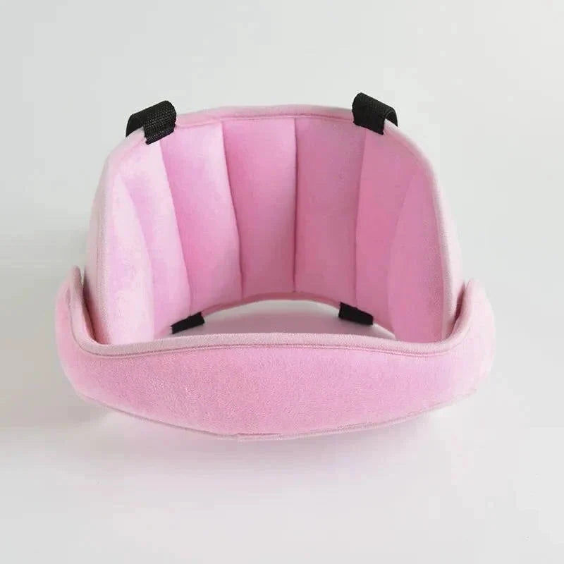 Car Seat Head Support Padded Cotton & Adjustable Strap