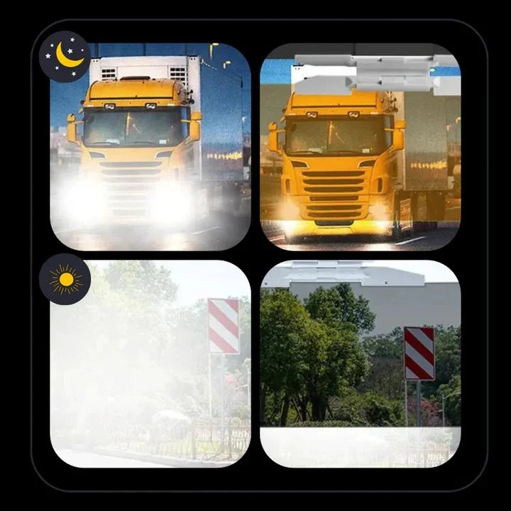 Car Visor Extender Dual-Lens Day & Night Universal Clip-On