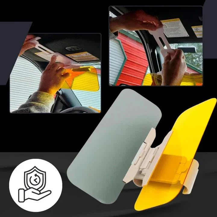 Car Visor Extender Dual-Lens Day & Night Universal Clip-On