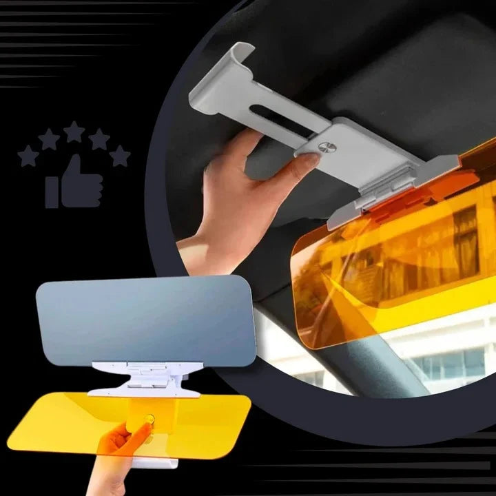 Car Visor Extender Dual-Lens Day & Night Universal Clip-On