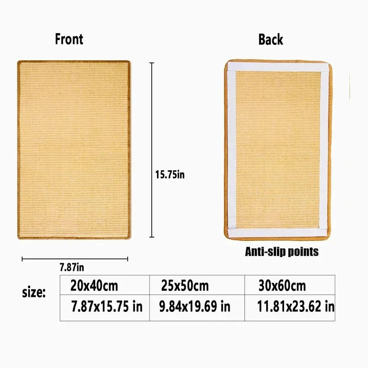 Cat Scratcher Mat Natural Sisal Wall & Floor