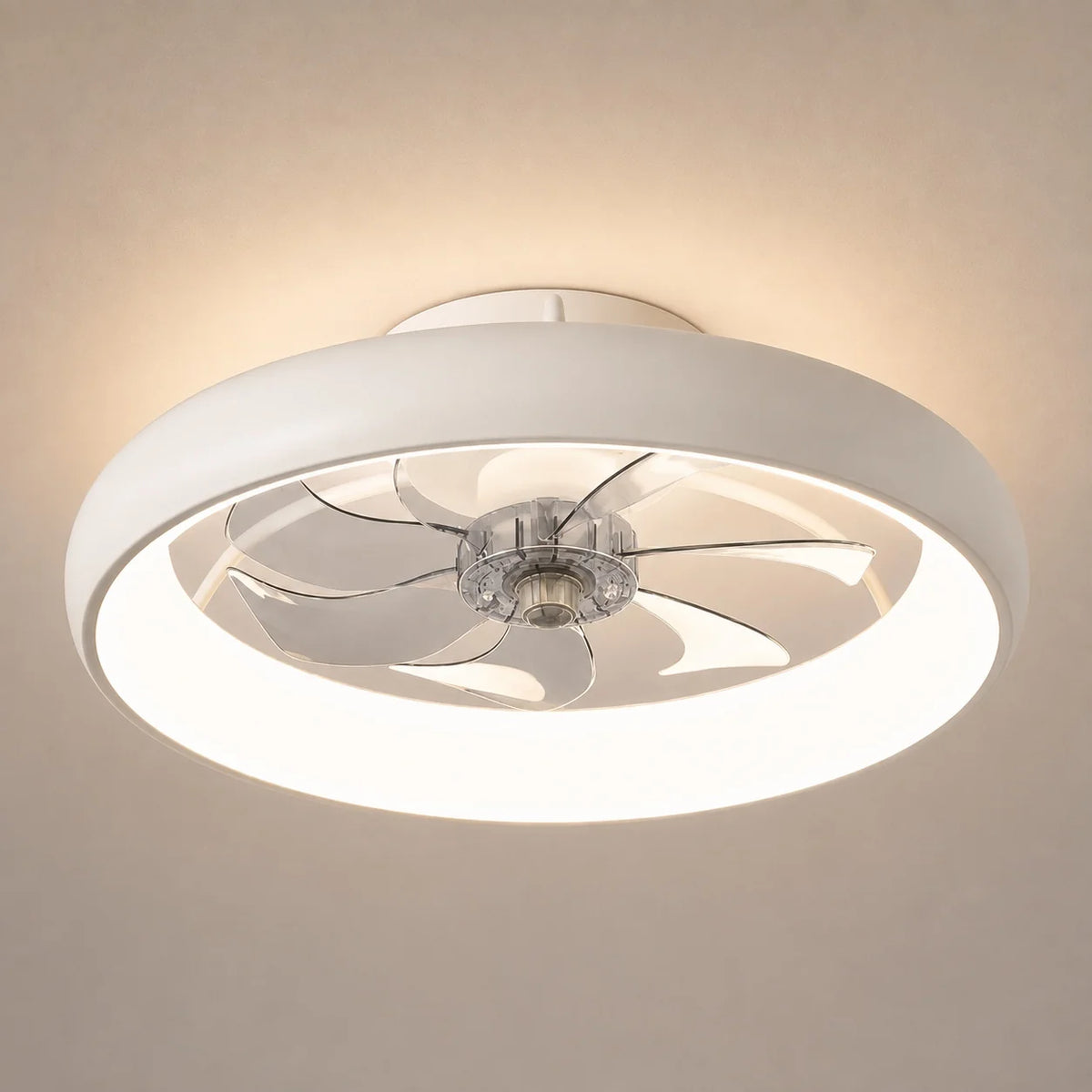 Ceiling Fan Flush Mount Quiet DC Motor Dimmable LED