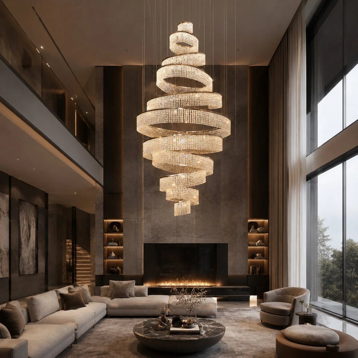 Chandelier Multi-Ring LED K9 Crystal