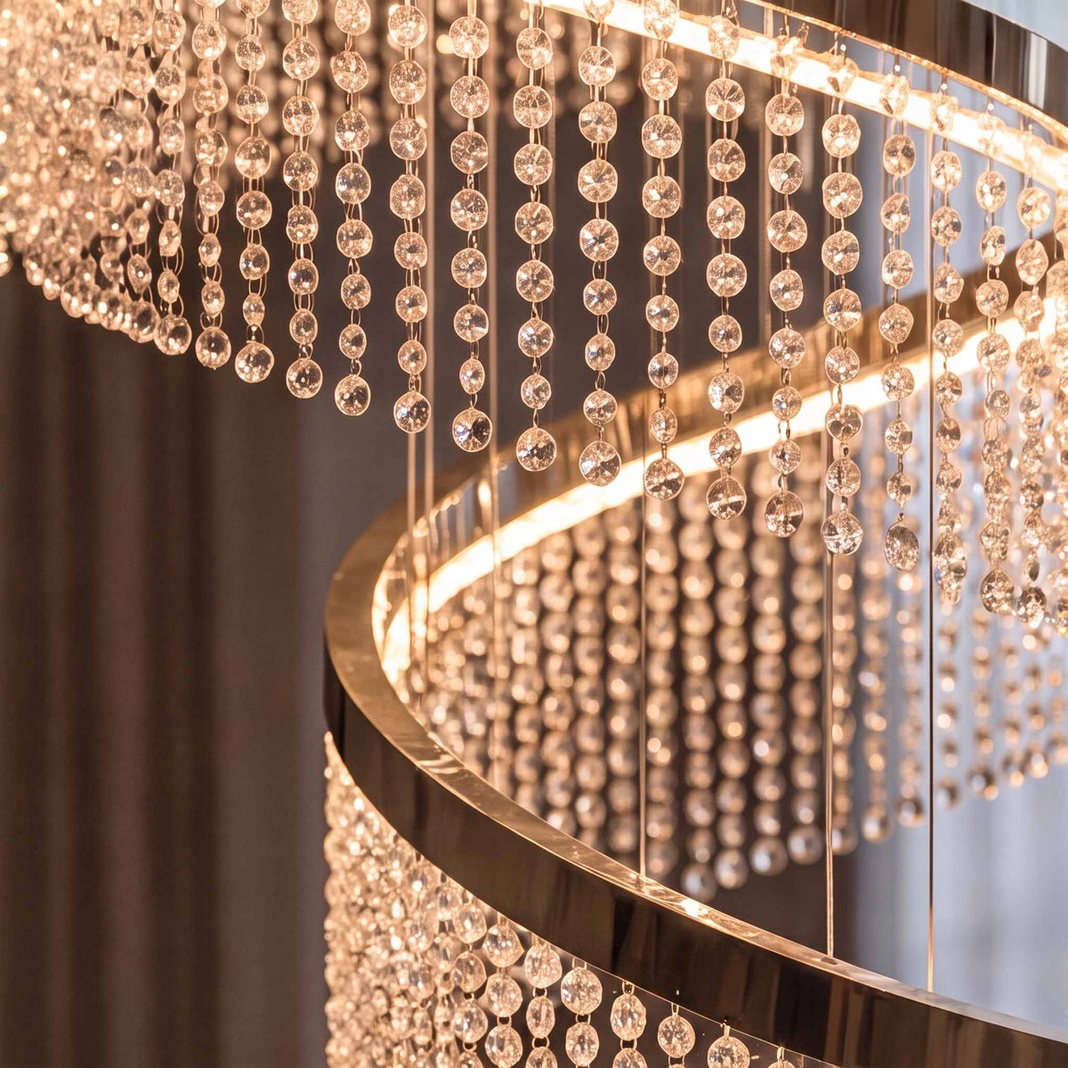 Chandelier Multi-Ring LED K9 Crystal