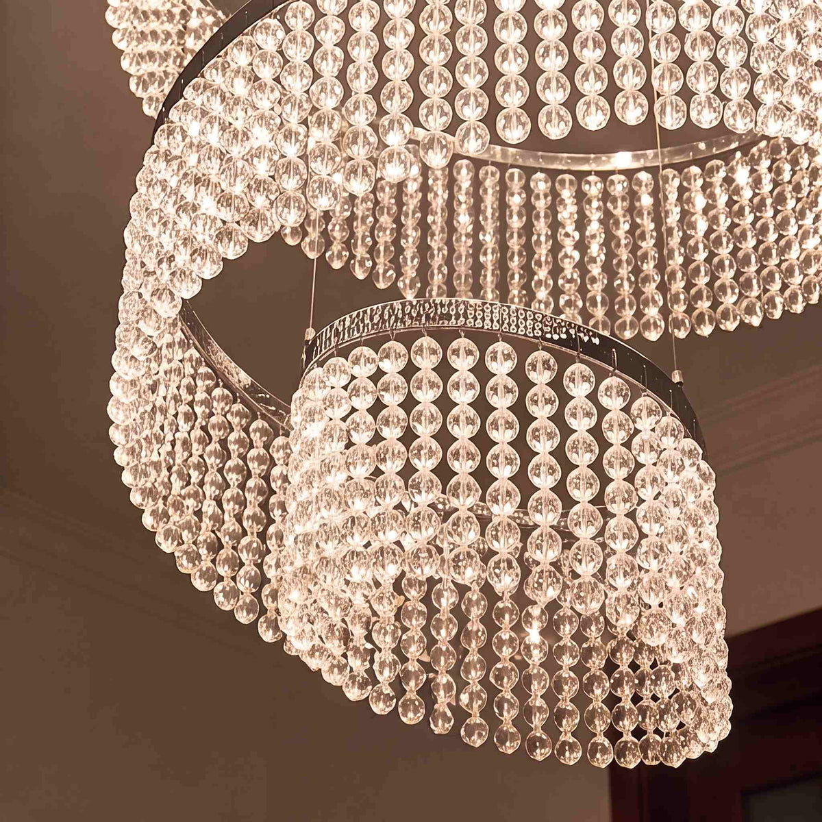 Chandelier Multi-Ring LED K9 Crystal