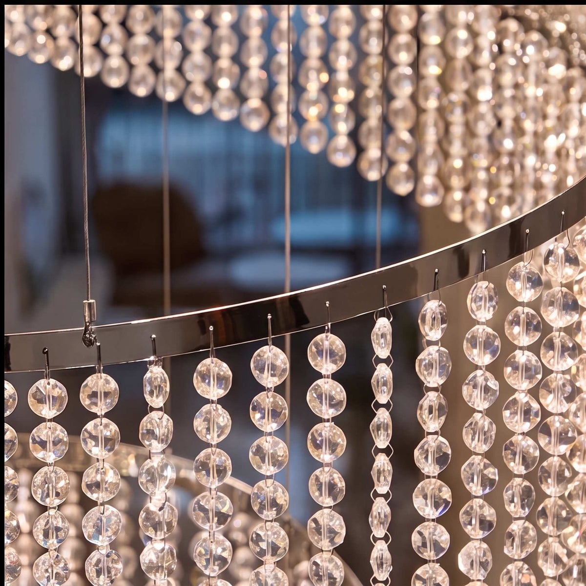 Chandelier Multi-Ring LED K9 Crystal
