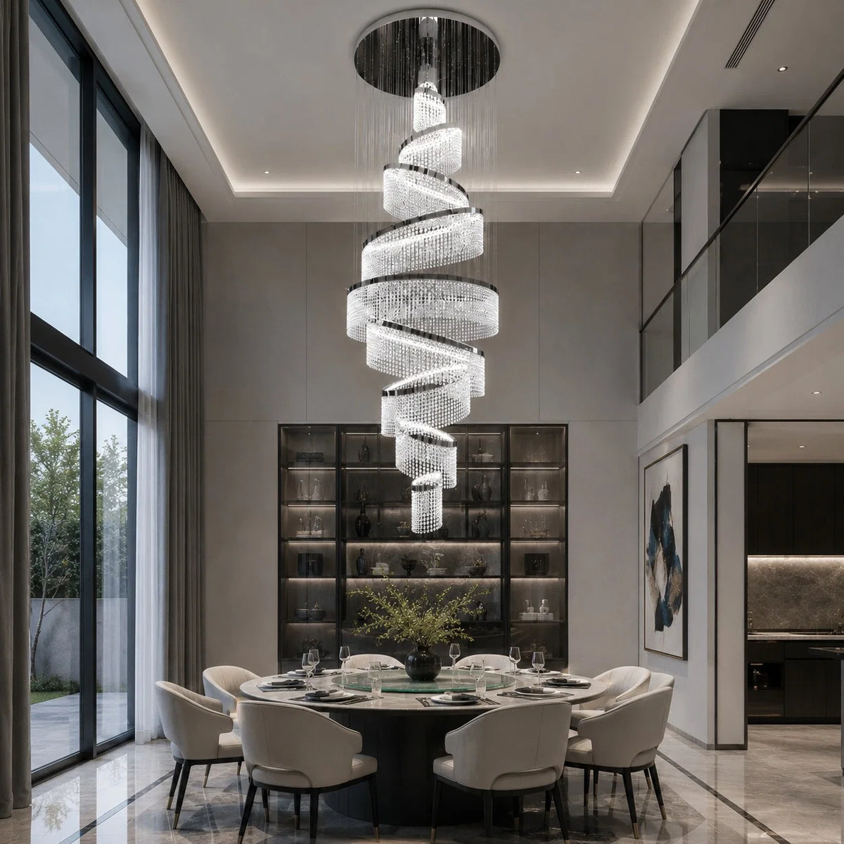Chandelier Multi-Ring LED K9 Crystal