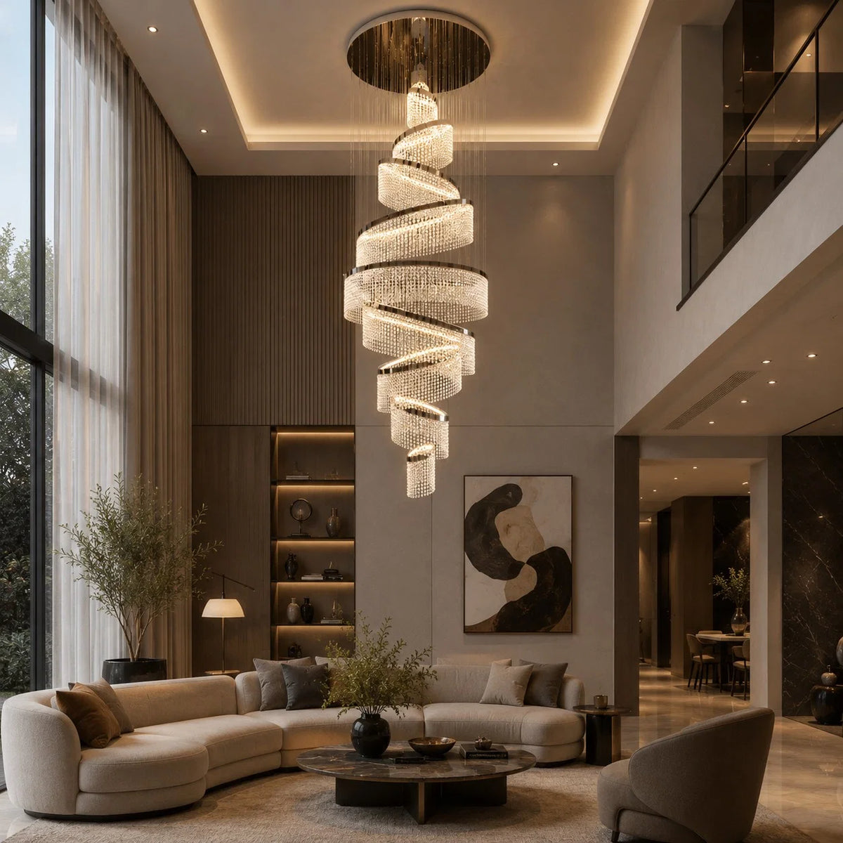Chandelier Multi-Ring LED K9 Crystal