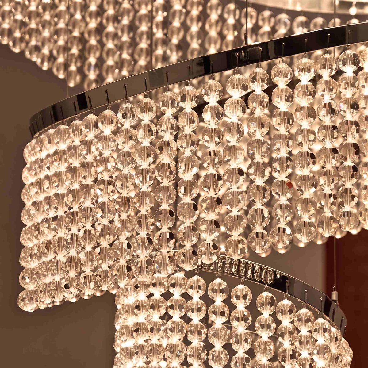 Chandelier Multi-Ring LED K9 Crystal