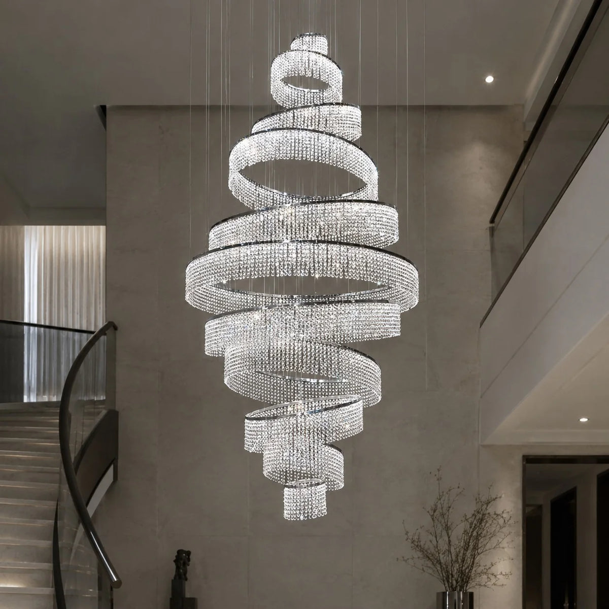 Chandelier Multi-Ring LED K9 Crystal