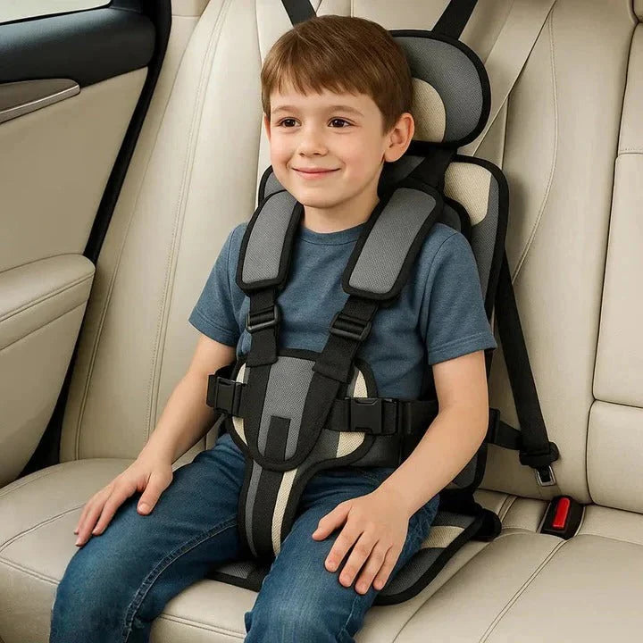 Child Travel Seat Foldable 5-Point Harness Washable Cover