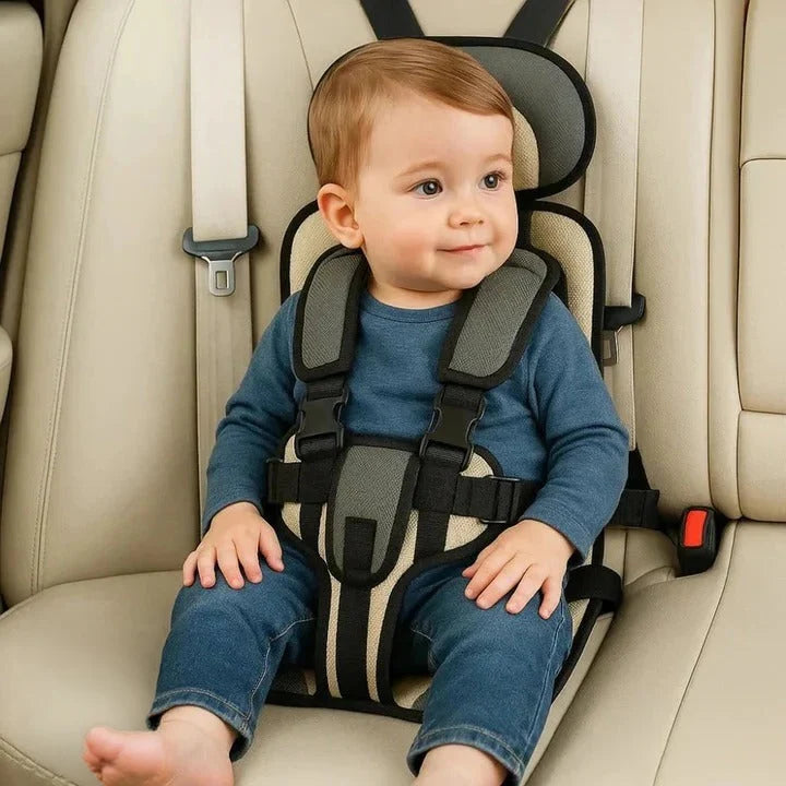 Child Travel Seat Foldable 5-Point Harness Washable Cover