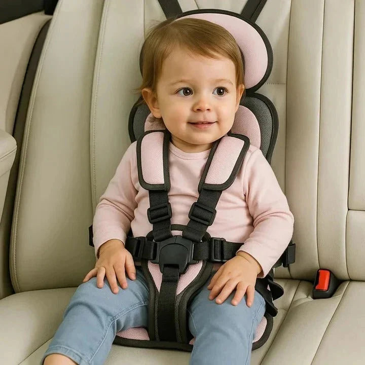 Child Travel Seat Foldable 5-Point Harness Washable Cover