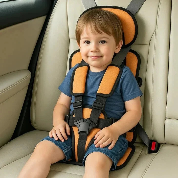 Child Travel Seat Foldable 5-Point Harness Washable Cover