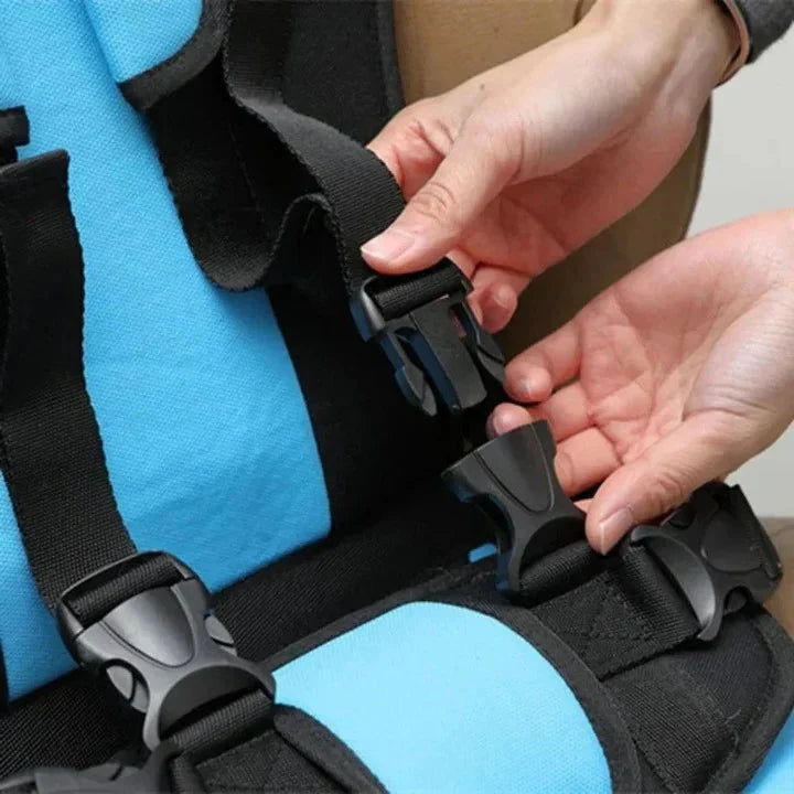 Child Travel Seat Foldable 5-Point Harness Washable Cover