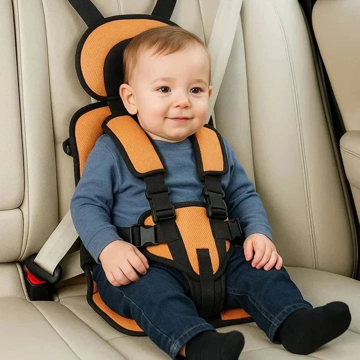 Child Travel Seat Foldable 5-Point Harness Washable Cover