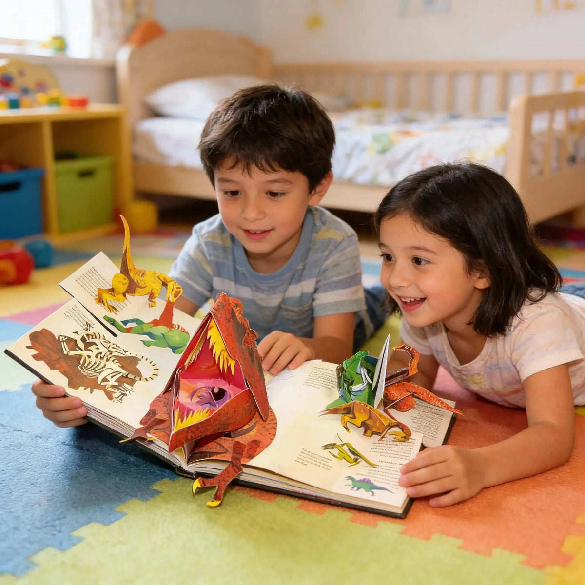 Children's Pop-Up Book 3D Dinosaur Scenes Hardcover