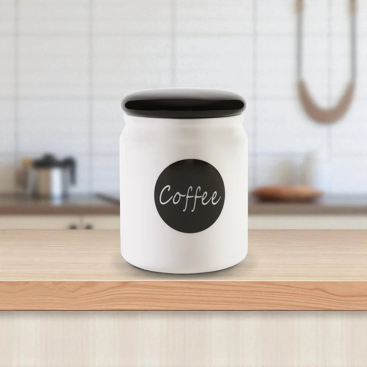 Coffee Canister Ceramic Printed 800ml Airtight Seal