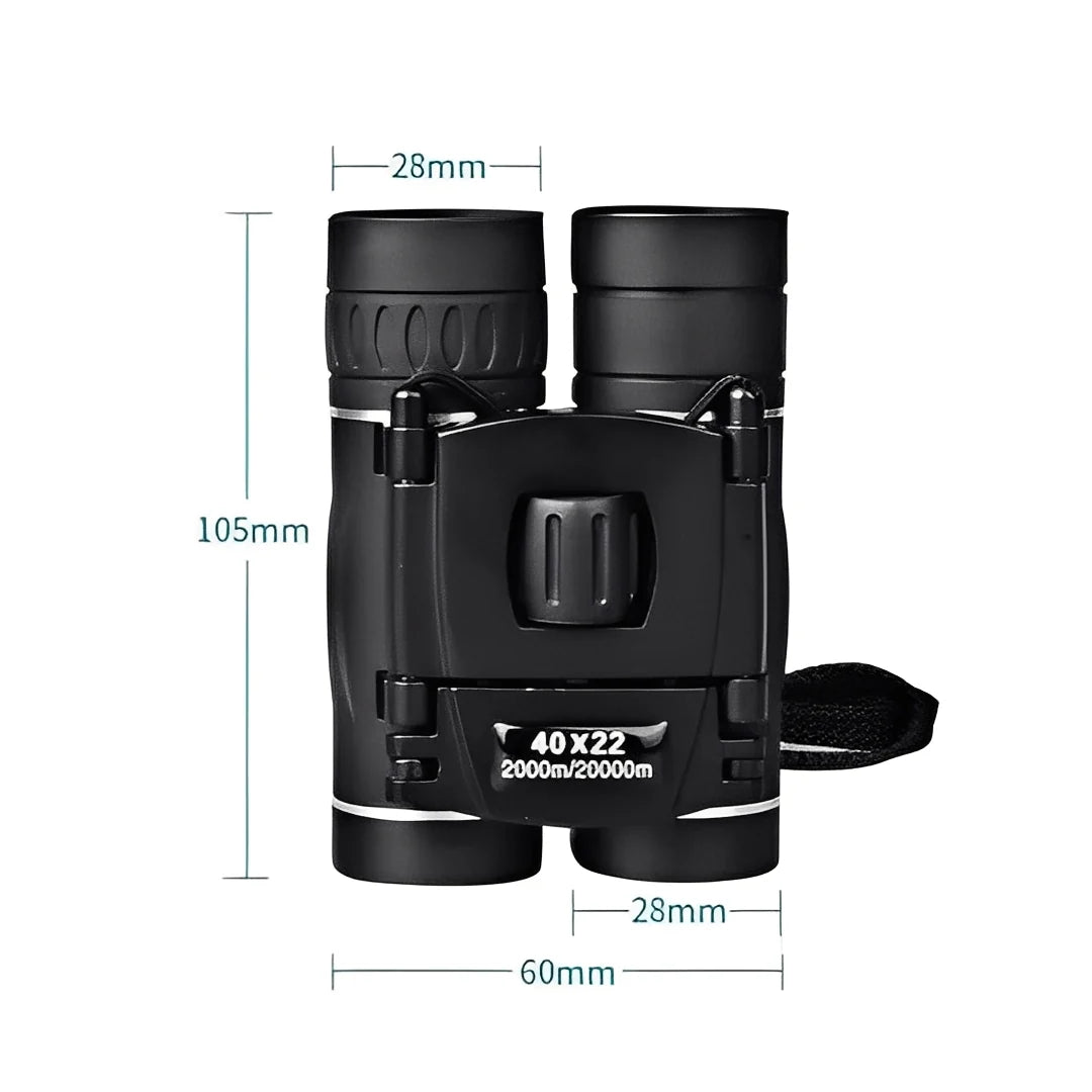 Compact Binoculars 40x Magnification HD Coated Lenses Foldable