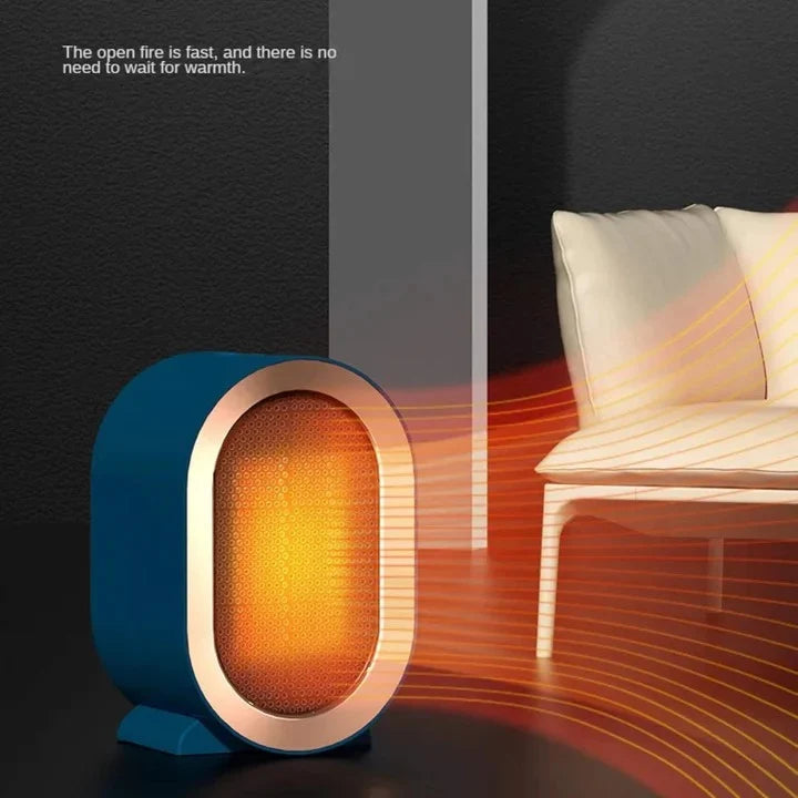 Compact Ceramic Heater Silent Thermostat & Timer