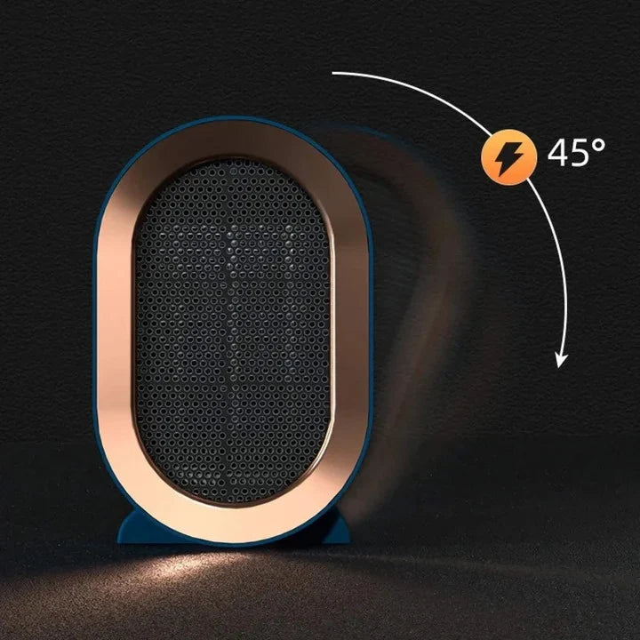 Compact Ceramic Heater Silent Thermostat & Timer