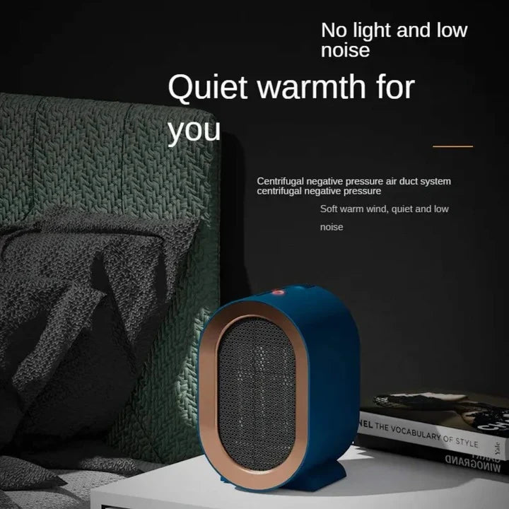 Compact Ceramic Heater Silent Thermostat & Timer