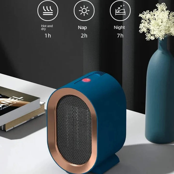 Compact Ceramic Heater Silent Thermostat & Timer