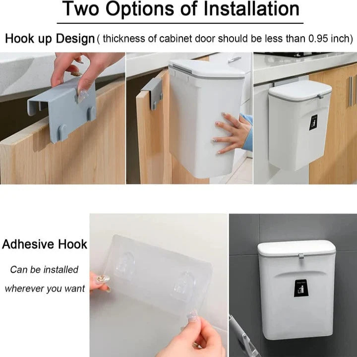 Compost Bin Over-Door & Adhesive Mount 2.4 Gallon