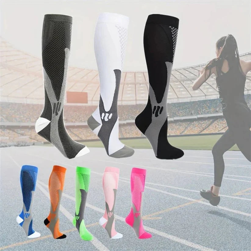 Compression Socks Breathable Moisture-Wicking Calf & Foot Support