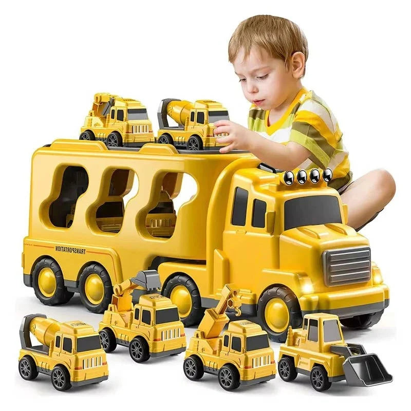 Construction Truck Set Battery-Free 5-Piece Lights & Sounds