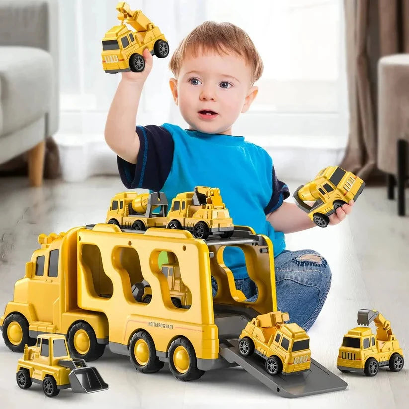 Construction Truck Set Battery-Free 5-Piece Lights & Sounds
