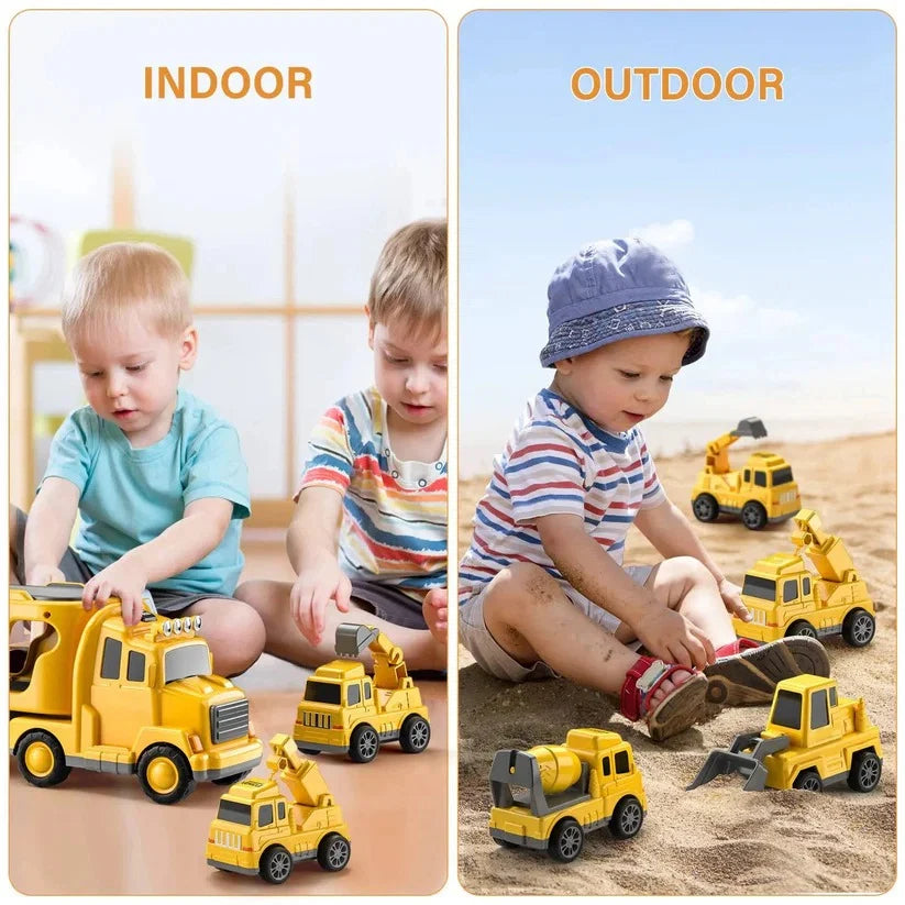 Construction Truck Set Battery-Free 5-Piece Lights & Sounds