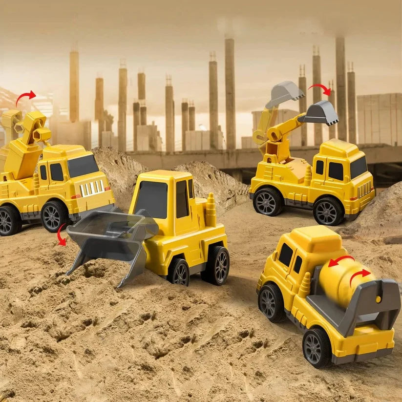 Construction Truck Set Battery-Free 5-Piece Lights & Sounds