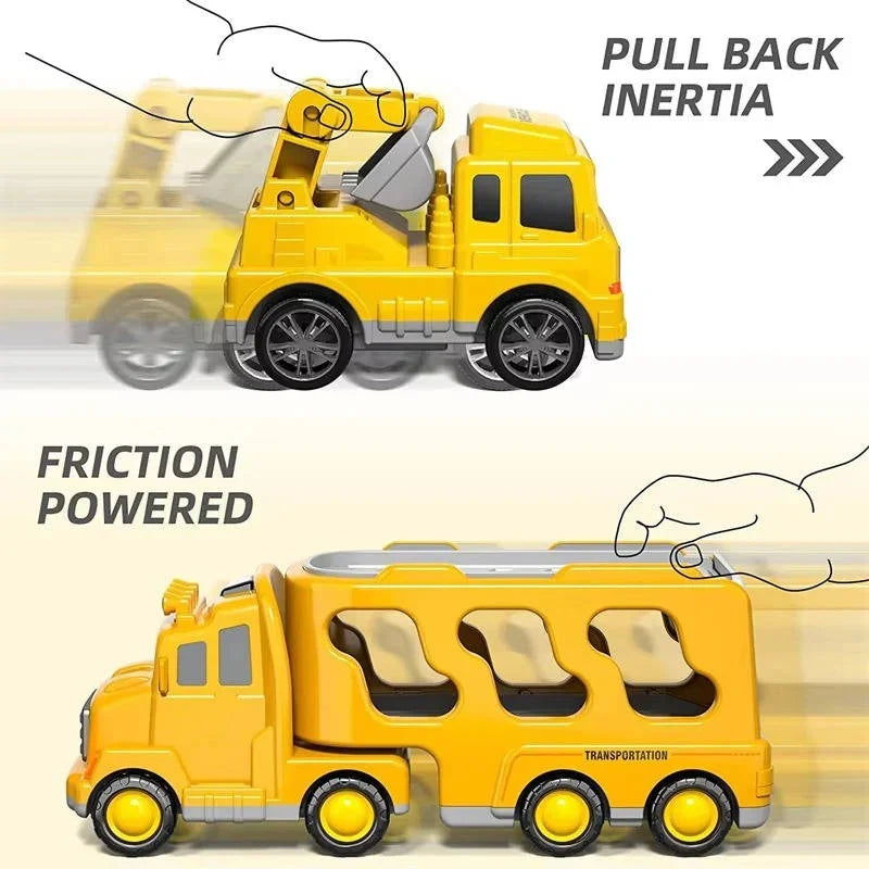 Construction Truck Set Battery-Free 5-Piece Lights & Sounds