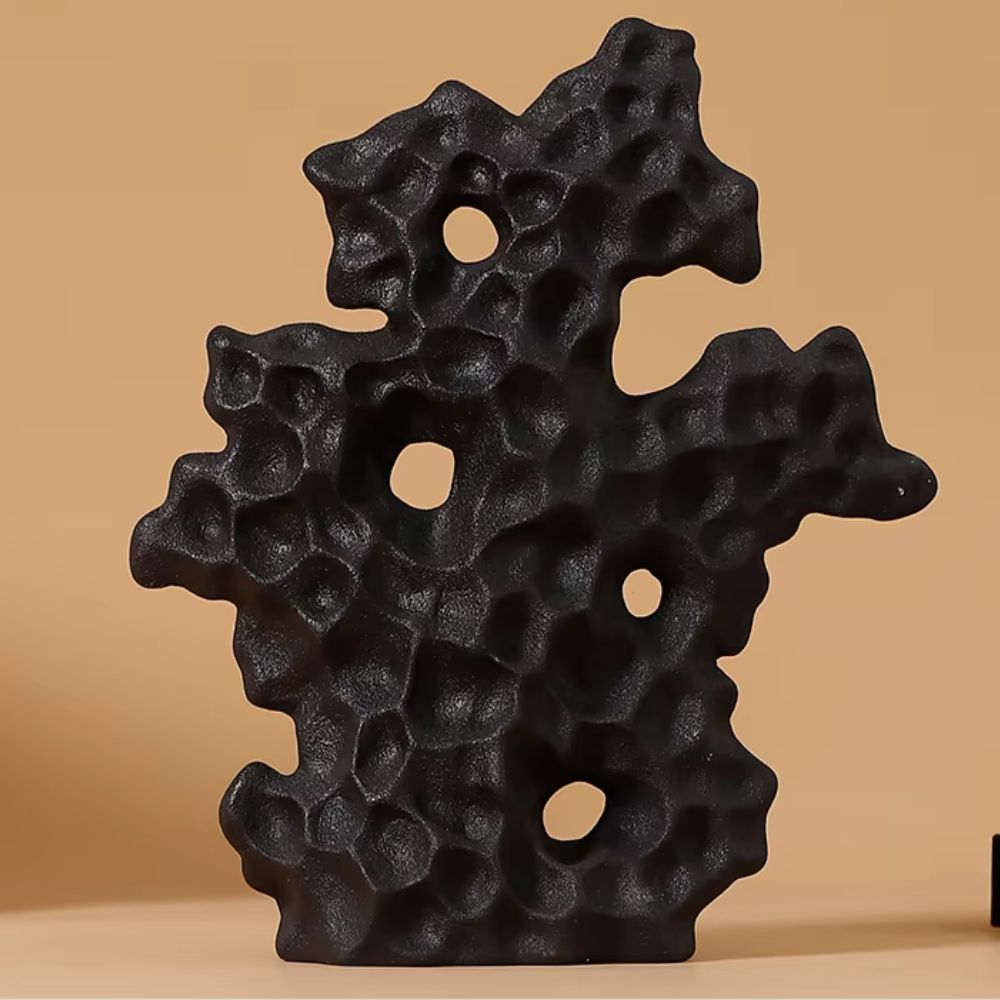 Coral Sculpture Ceramic Enamel Table & Shelf Accent