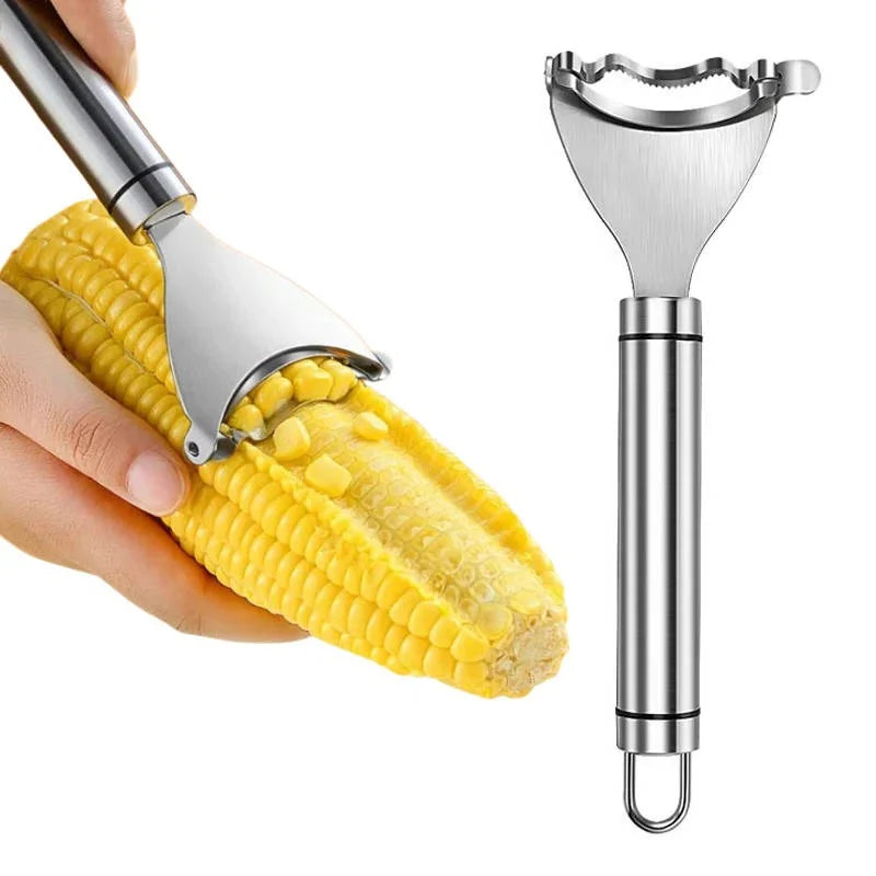 Corn Peeler Serrated Stainless Steel Non-Slip Grip