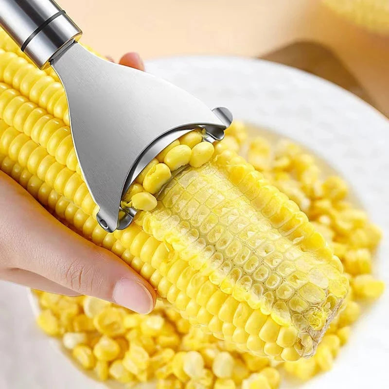 Corn Peeler Serrated Stainless Steel Non-Slip Grip