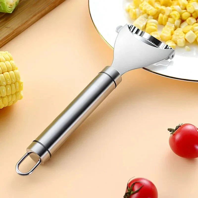 Corn Peeler Serrated Stainless Steel Non-Slip Grip