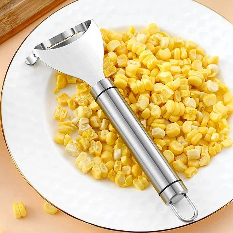 Corn Peeler Serrated Stainless Steel Non-Slip Grip